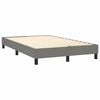 vidaXL Sommier &agrave; lattes de lit matelas LED gris fonc&eacute; 120x190 cm tissu