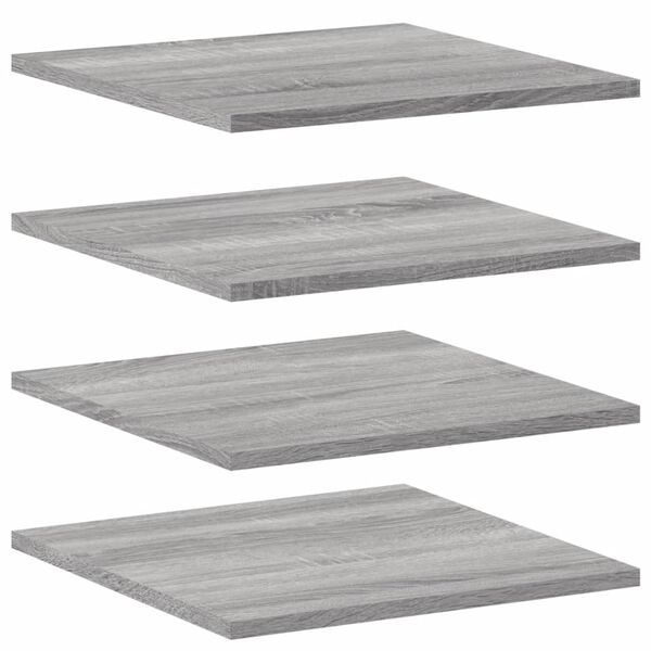 vidaXL &Eacute;tag&egrave;res murales 4 pcs sonoma gris 40x40x1,5 cm bois ing&eacute;nierie