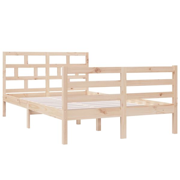 vidaXL Cadre de lit sans matelas bois massif