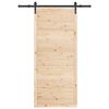vidaXL Porte coulissante Naturel 80 x 208 cm Bois de pin massif