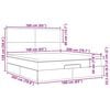 VidaXL Cadre de lit ottoman avec matelas cr&egrave;me 160x200 cm tissu