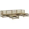 vidaXL Salon de jardin 6 pcs bois de pin impr&eacute;gn&eacute;