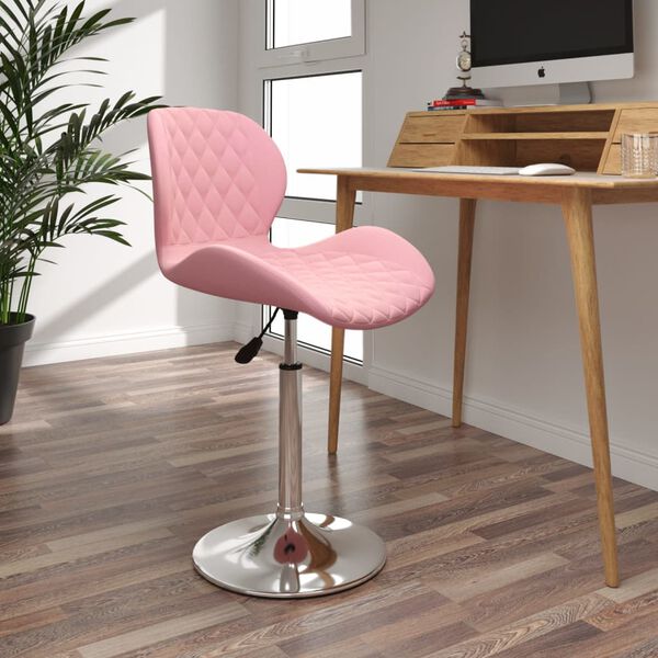 vidaXL Chaise pivotante de salle &agrave; manger Rose Velours