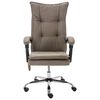 vidaXL Chaise de bureau de massage Taupe Tissu