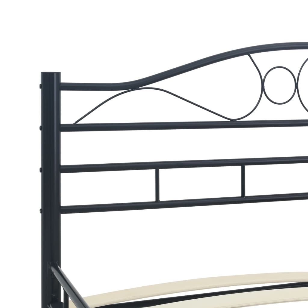vidaXL Cadre de lit sans matelas noir acier 140x200 cm