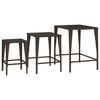 vidaXL Tables gigognes de jardin 3 pcs marron résine tressée