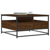 vidaXL Table basse ch&ecirc;ne marron 80x80x45 cm bois d'ing&eacute;nierie