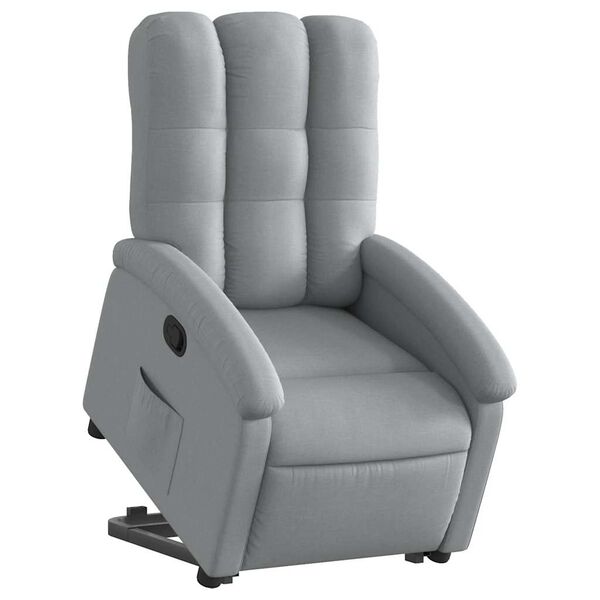 vidaXL Fauteuil inclinable Gris clair Tissu