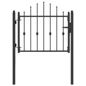 vidaXL Porte de Cl&ocirc;ture ASTEN 100 x 75 cm m&eacute;tal Noir Verrouillable