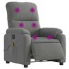 vidaXL Fauteuil inclinable de massage électrique gris foncé