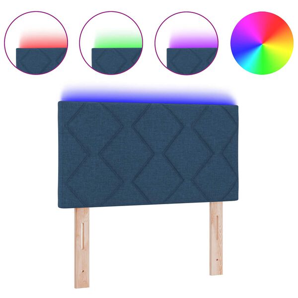 vidaXL T&ecirc;te de lit Bleu 180 cm tissu