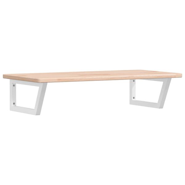 vidaXL &Eacute;tag&egrave;re de vasque murale acier et bois de ch&ecirc;ne massif