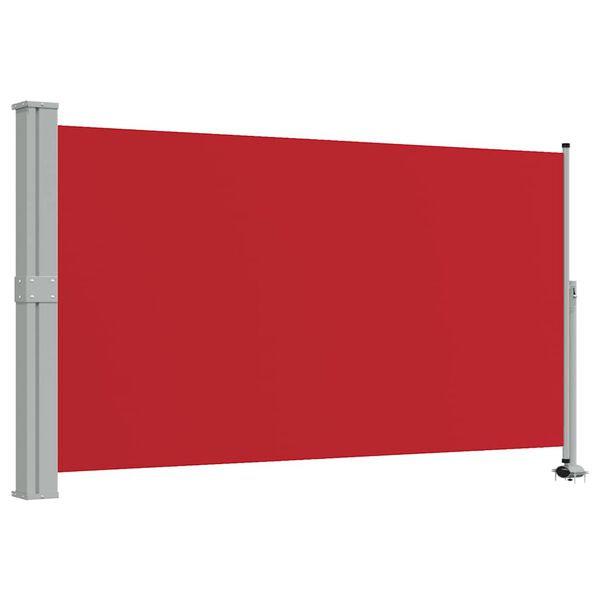 vidaXL Auvent lat&eacute;ral r&eacute;tractable de patio 140 x 300 cm Rouge