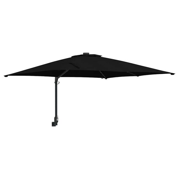 vidaXL Parasol de jardin Noir 248,5 x 247,5 x 160 cm