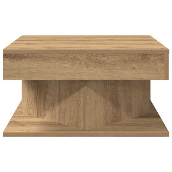 vidaXL Table basse ch&ecirc;ne artisanal 55x55x30 cm bois d'ing&eacute;nierie