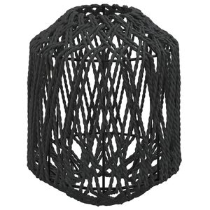 vidaXL Abat-jour noir &Oslash;23x28 cm fer et papier
