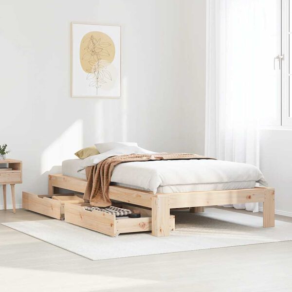 vidaXL Cadre de lit sans matelas 90x200 cm bois de pin massif