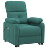 vidaXL Fauteuil &eacute;lectrique de massage Vert fonc&eacute; Tissu