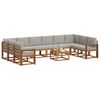 vidaXL Ensemble de canap&eacute;s d'ext&eacute;rieur 11 pcs Gris Naturel et Clair