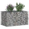 vidaXL Lit sur&eacute;lev&eacute; gabion Argent&eacute; 100 x 60 x 55 cm Acier galvanis&eacute;