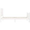 vidaXL Cadre de lit sans matelas blanc bois de pin massif