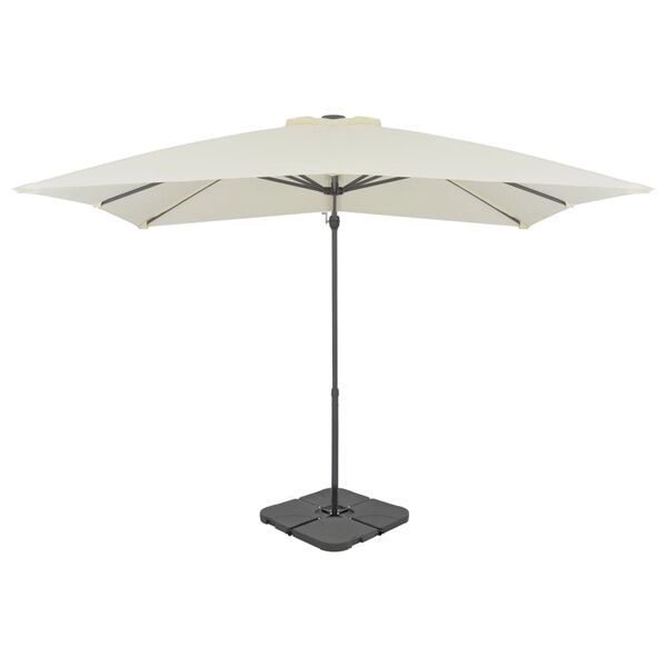 vidaXL Parasol de jardin avec base portable sable