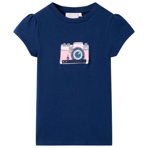 T-shirt pour enfants bleu marine 128