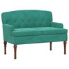 vidaXL Canap&eacute; love seat avec capitonnage en boutons Turquoise Velours