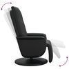 vidaXL Fauteuil inclinable avec repose-pieds noir similicuir