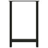 vidaXL Pieds de table de bar Noir 2 pi&egrave;ces 60 x (90-91) cm Acier