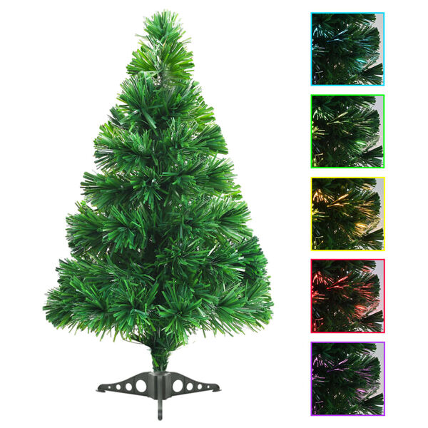 vidaXL Arbre de Noël artificiel Fibre optique 64 cm Vert