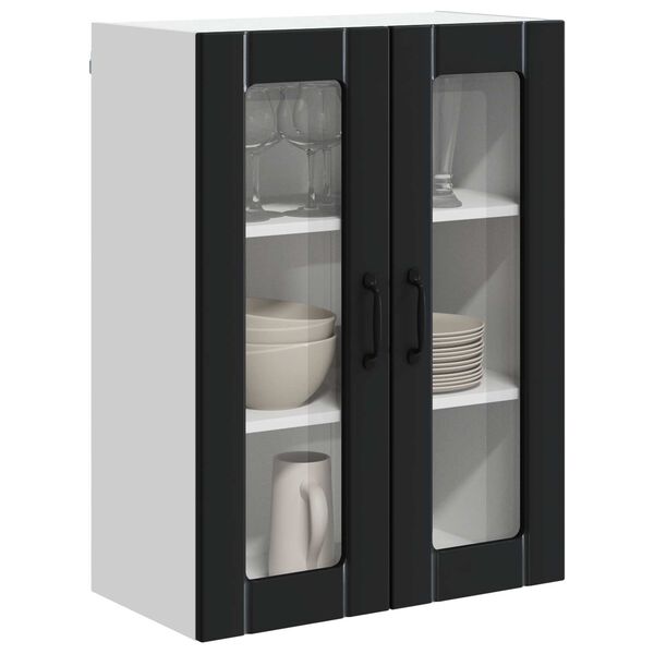 vidaXL Armoire de cuisine Noir 60 x 31 x 80 cm Bois d'ing&eacute;nierie