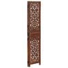 vidaXL Cloison de s&eacute;paration 3 panneaux Marron 120x165cm Bois manguier