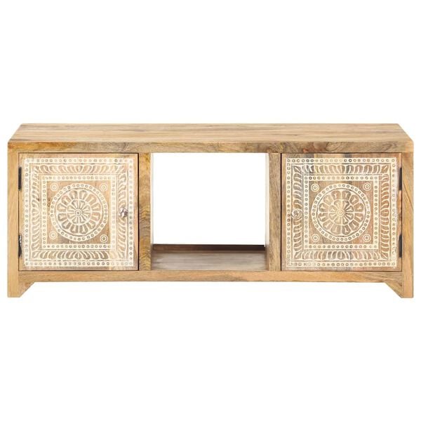 vidaXL Table basse 90x50x35 cm Bois solide de manguier