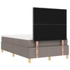 vidaXL Lit &agrave; ressorts avec matelas Taupe 120 x 190 cm tissu