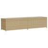 vidaXL Bo&icirc;te de rangement de jardin m&eacute;lange beige 469L r&eacute;sine tress&eacute;e