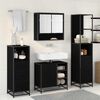 vidaXL Ensemble de mobilier de salle de bain 4 pcs Ch&ecirc;ne noir