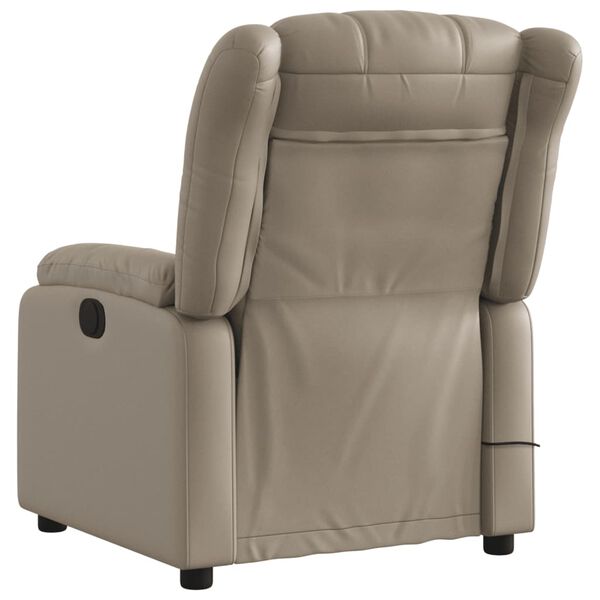 vidaXL Fauteuil de massage inclinable Cappuccino Similicuir