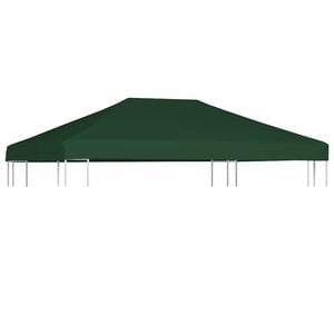 vidaXL Toile sup&eacute;rieure de belv&eacute;d&egrave;re 310 g / m&sup2; 4 x 3 m Vert