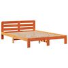 vidaXL Lit biblioth&egrave;que sans matelas cire marron 140x190 cm pin massif