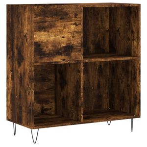 vidaXL Armoire &agrave; disques ch&ecirc;ne fum&eacute; 84,5x38x89 cm bois d'ing&eacute;nierie