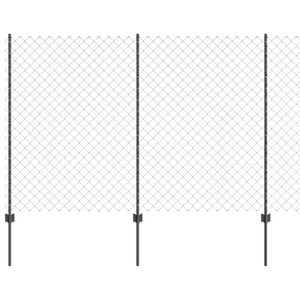 vidaXL Cl&ocirc;ture grillag&eacute;e avec poteau 10 x 1,6 m Acier recouvert de PVC