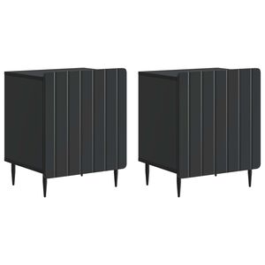 vidaXL Cabinet de chevet 2 pcs Noir 43 x 34,5 x 52 cm