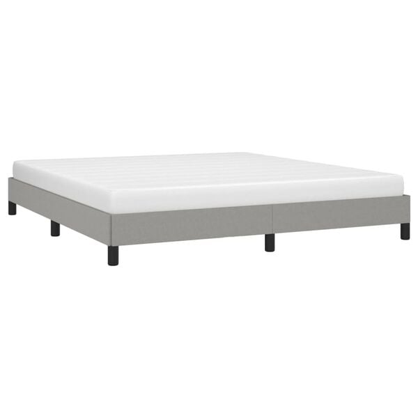 vidaXL Cadre de lit sans matelas gris clair 180x200 cm tissu
