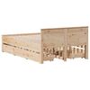 vidaXL Cadre de lit sans matelas avec t&ecirc;te de lit 120x200 cm bois pin