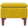 vidaXL Tabouret avec pieds en bois Jaune Velours