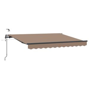 vidaXL Auvent r&eacute;tractable Taupe 400 &times; 350 cm Polyester