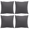 vidaXL Coussins de canapé lot de 4 anthracite 50x50 cm tissu