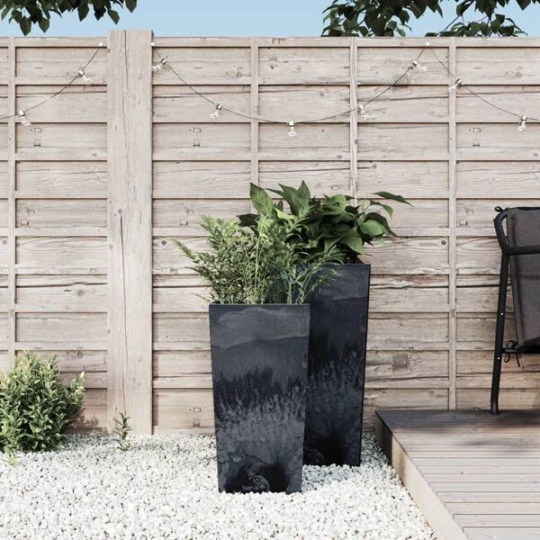 vidaXL Jardini&egrave;re et int&eacute;rieur amovible anthracite PP aspect b&eacute;ton