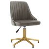vidaXL Chaises pivotantes &agrave; manger lot de 4 gris clair velours